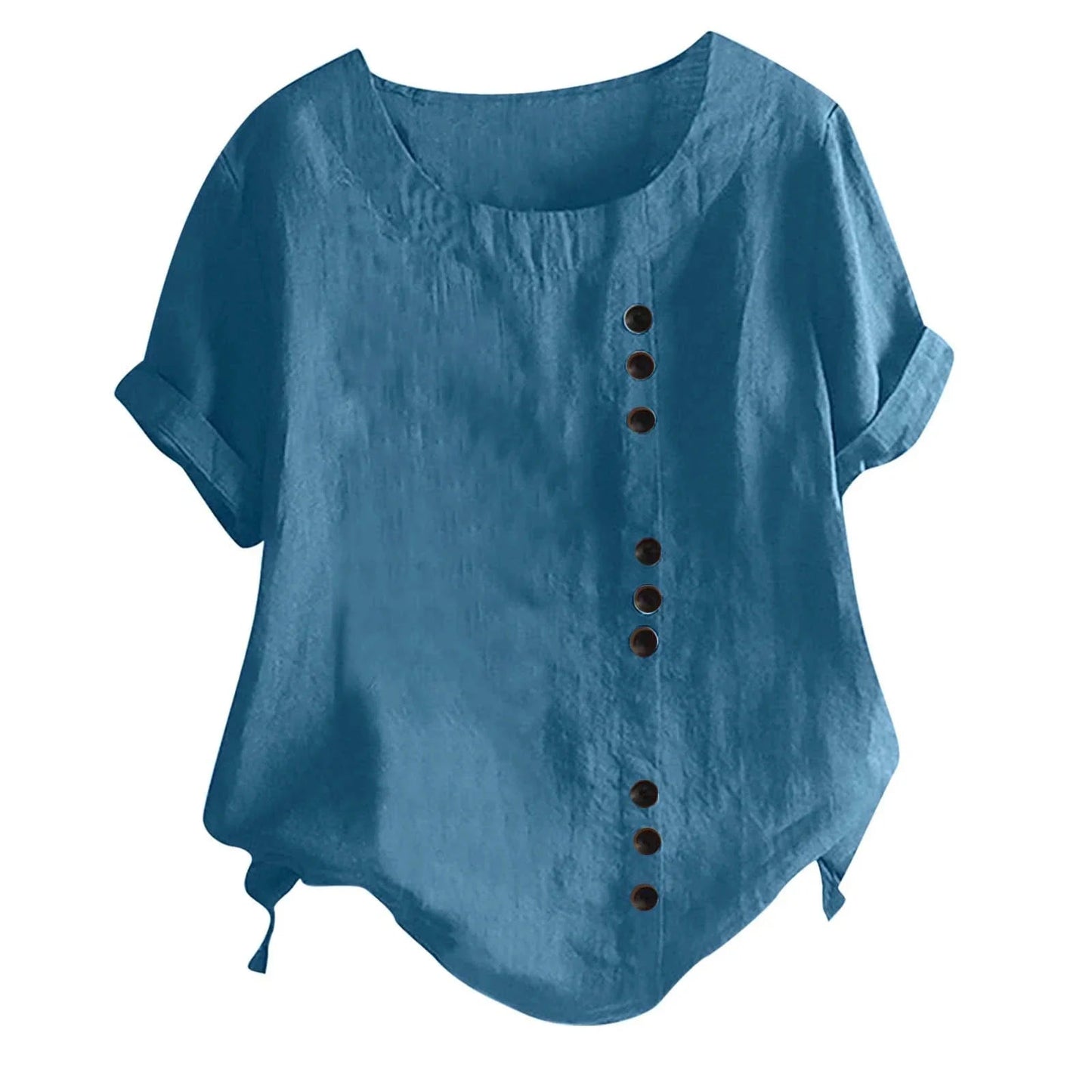 Damebluse med knaplukning