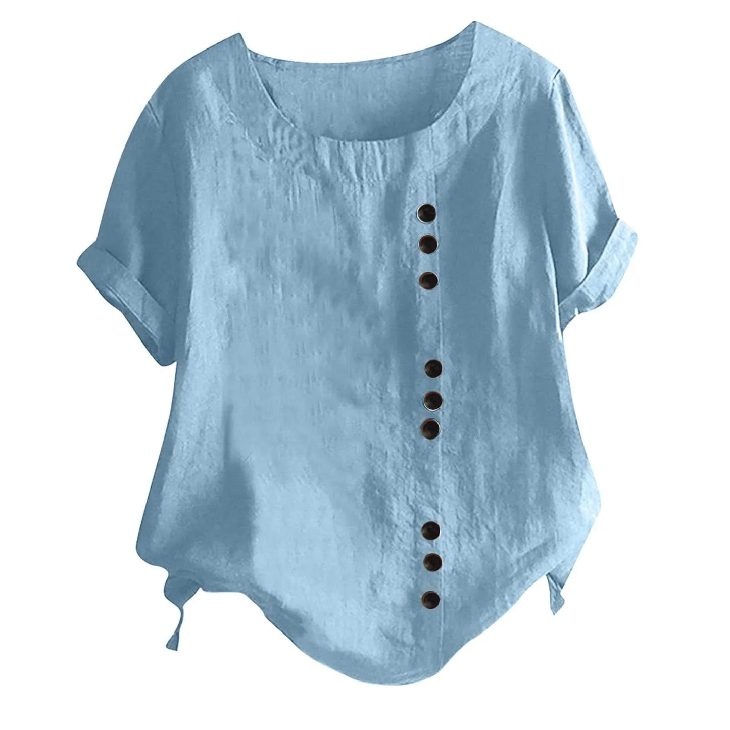 Damebluse med knaplukning