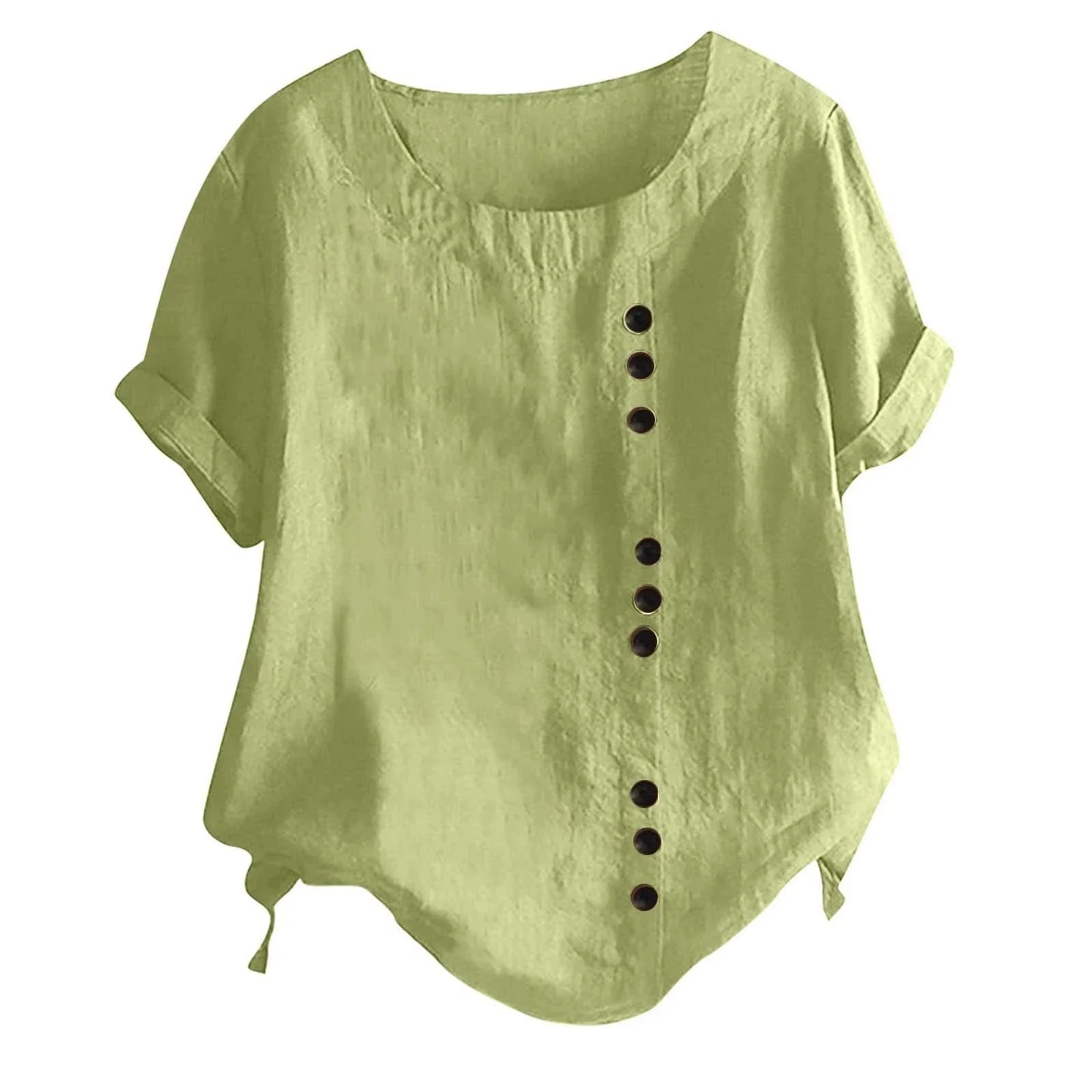 Damebluse med knaplukning
