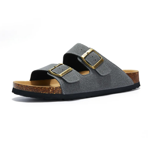 Damesandaler med korksål og justerbare remme