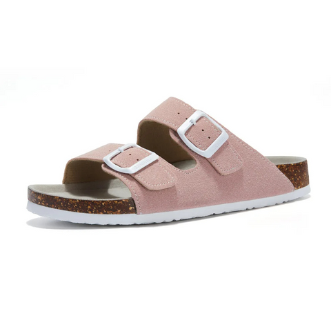 Damesandaler med korksål og justerbare remme