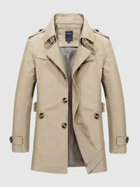 Dobbeltradet herretrenchcoat