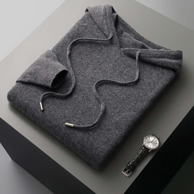 Eksklusiv strikket hoodie til mænd - Blød, stilren og varm
