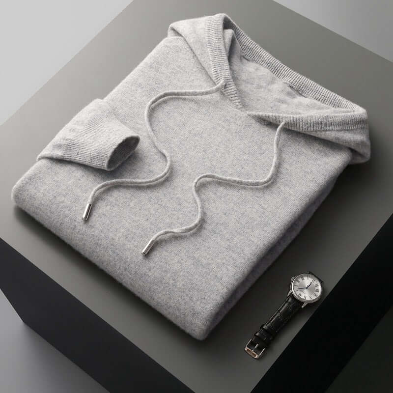 Eksklusiv strikket hoodie til mænd - Blød, stilren og varm