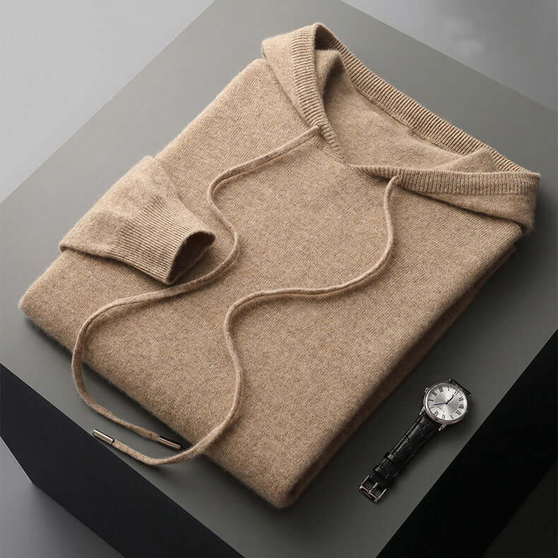 Eksklusiv strikket hoodie til mænd - Blød, stilren og varm
