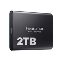 Ekstern 2 TB SSD – hurtig lagring, USB-C, bærbart drev