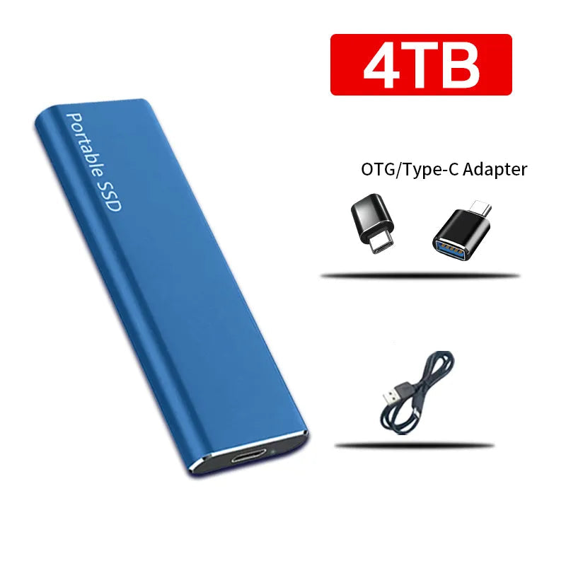 Ekstern harddisk 4TB USB-C bærbar datalagring