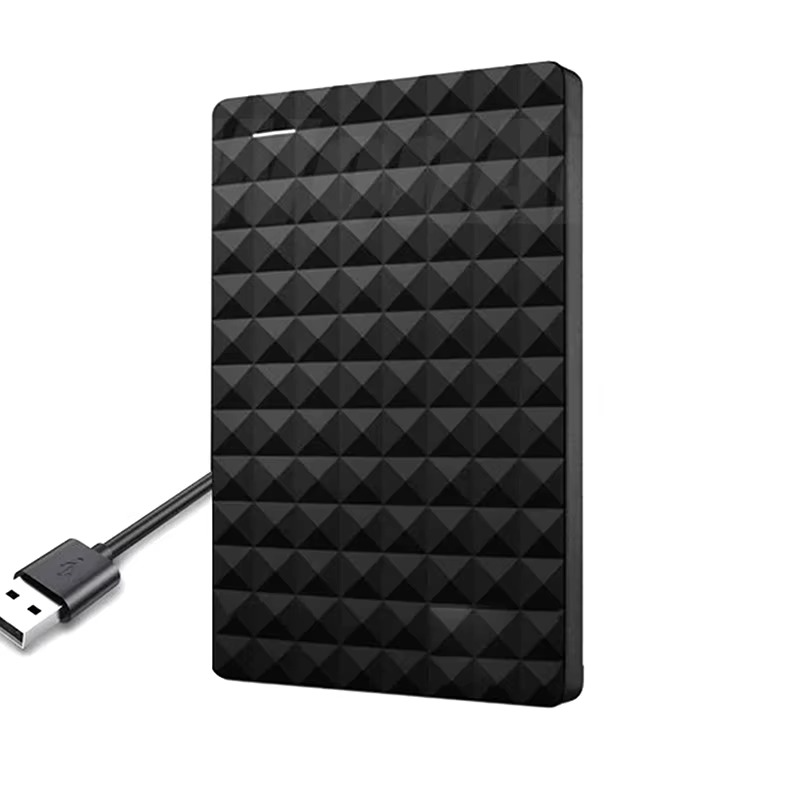 Ekstern harddisk 8 TB USB 3.0 – Bærbar lagringsløsning – Kompakt sort design med Plug and Play-funktionalitet