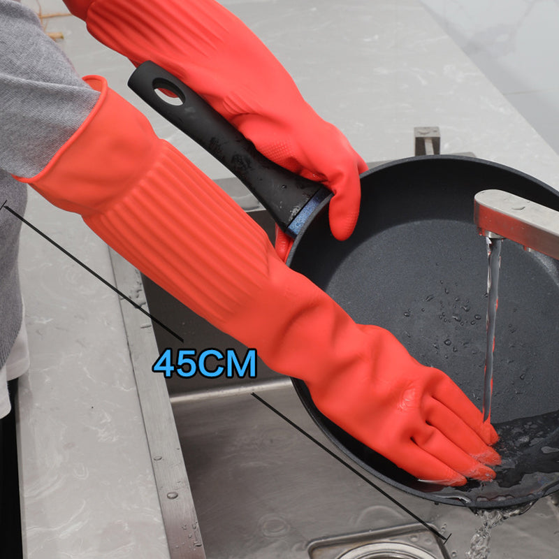 Ekstra lange og tykke latexopvaskehandsker med fleece