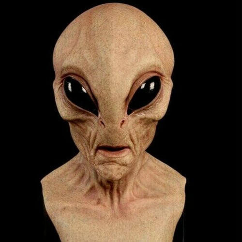 Ekstraterrestrisk maske - Realistisk alien-hovedbeklædning i latex og silikone