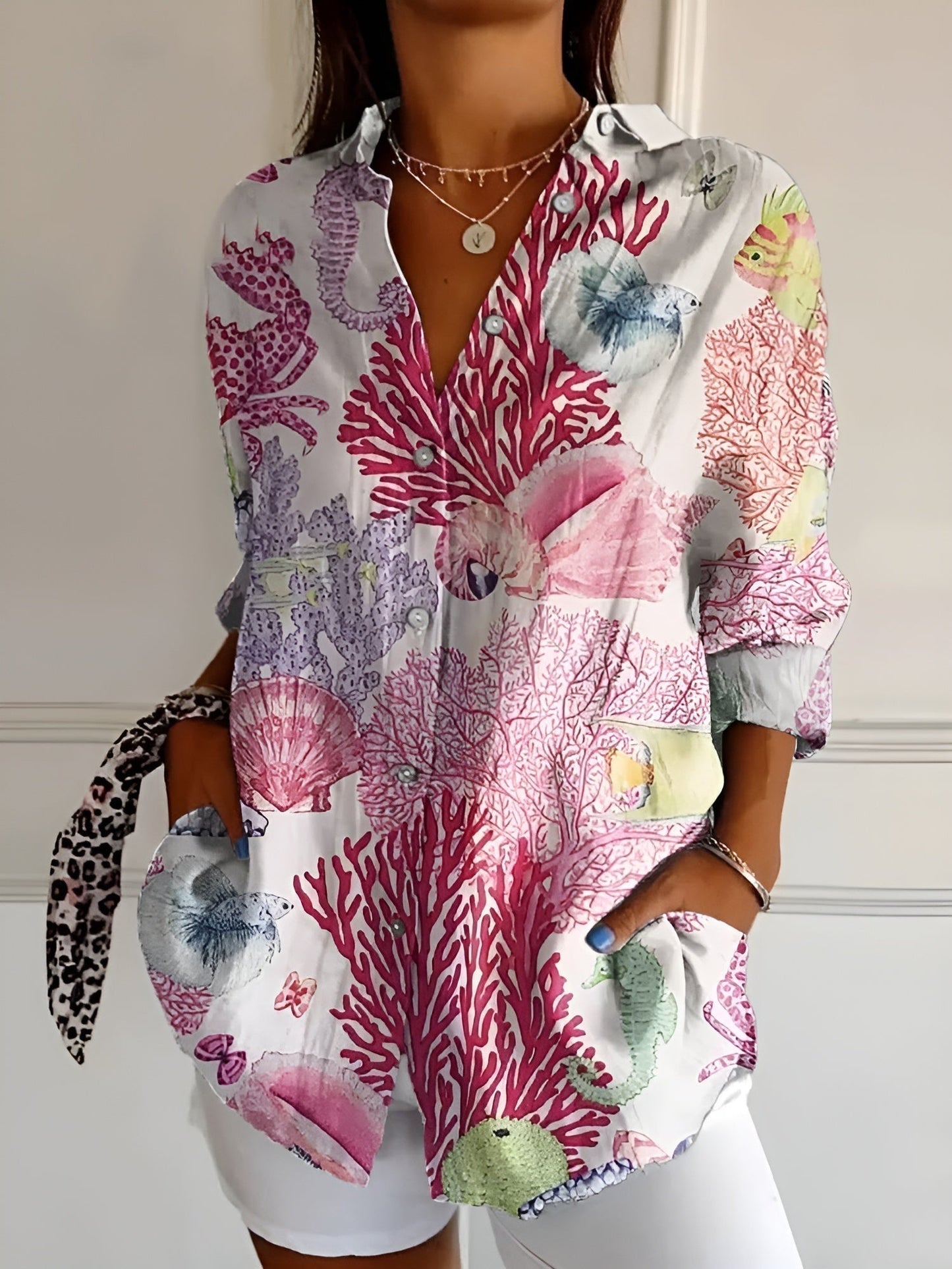 Elegant dameskjorte med knapper