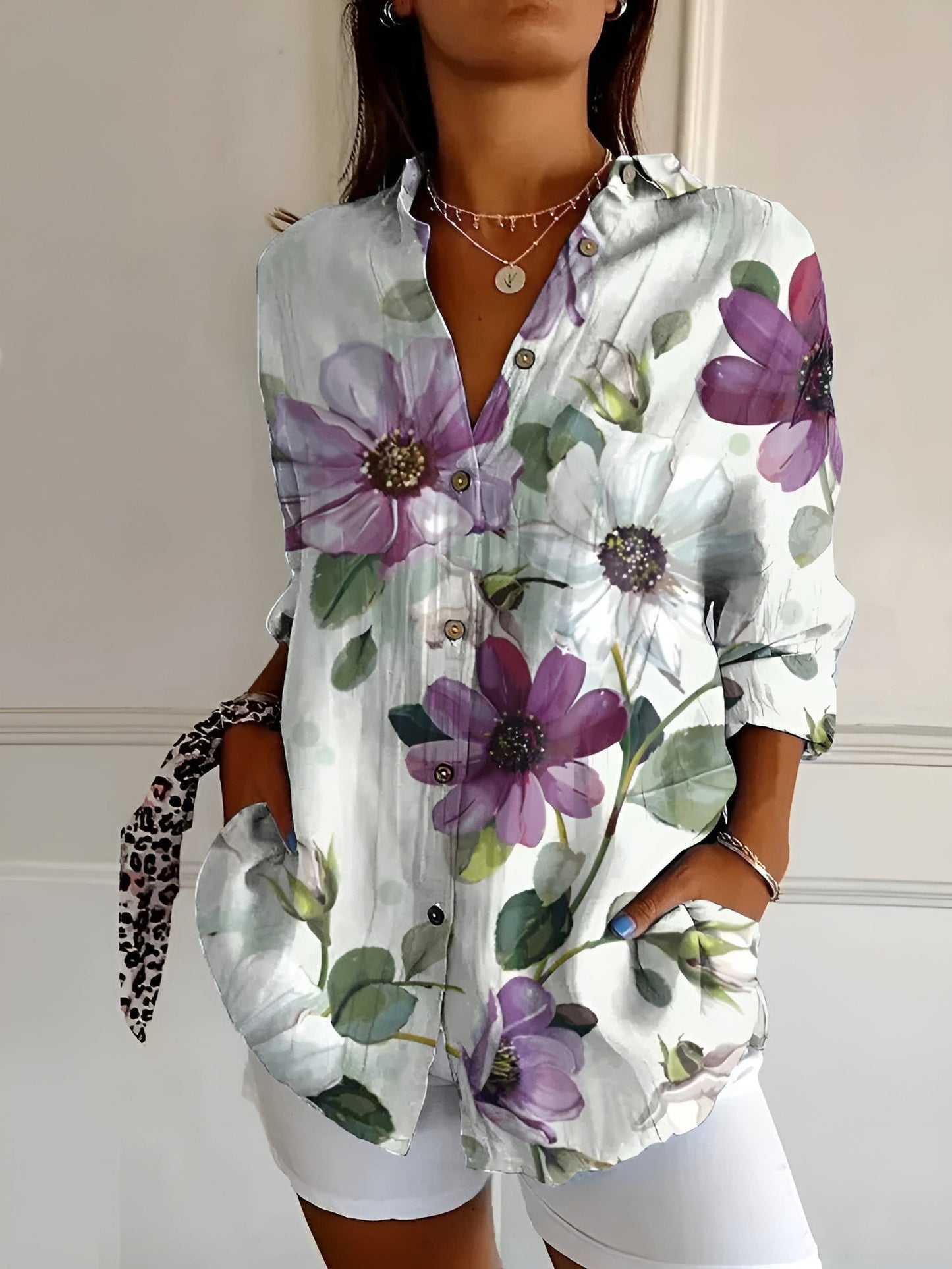 Elegant dameskjorte med knapper