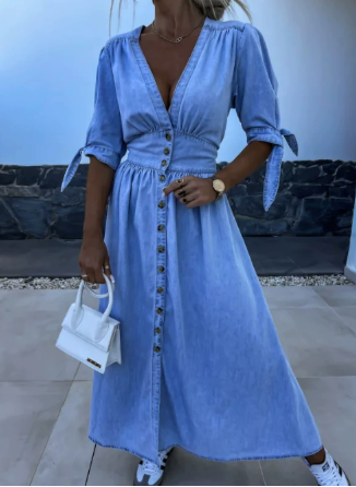 Elegant denimkjole - komfortabel og chik