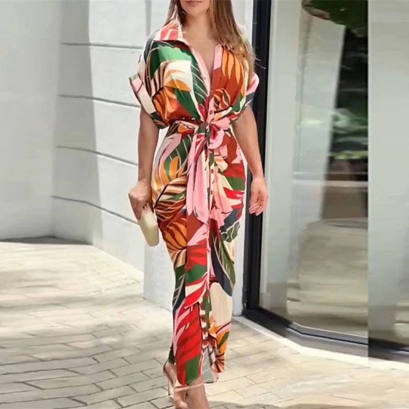 Elegant draperet sommerkjole for stilfuld komfort