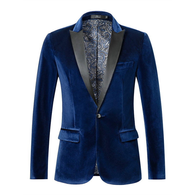 Elegant fløjlsblazer til mænd med luksuriøse detaljer
