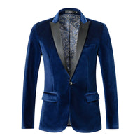 Elegant fløjlsblazer til mænd med luksuriøse detaljer