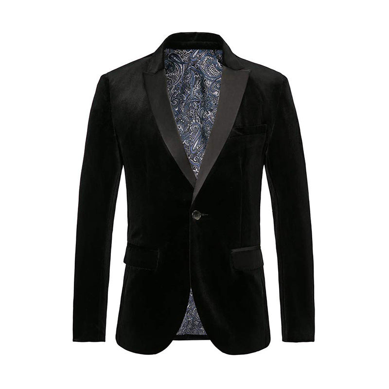 Elegant fløjlsblazer til mænd med luksuriøse detaljer