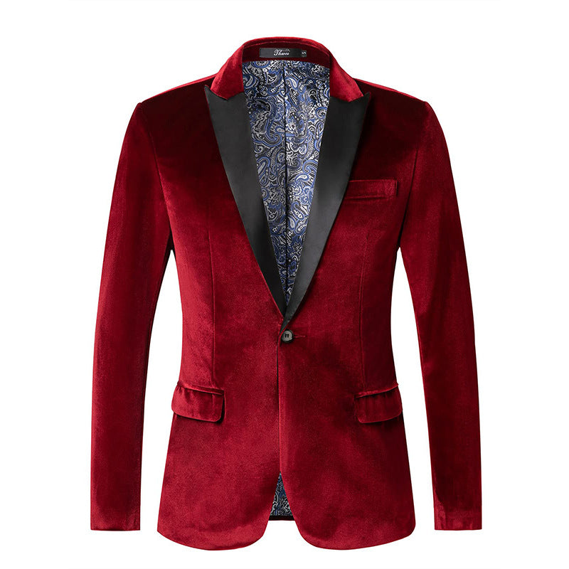 Elegant fløjlsblazer til mænd med luksuriøse detaljer
