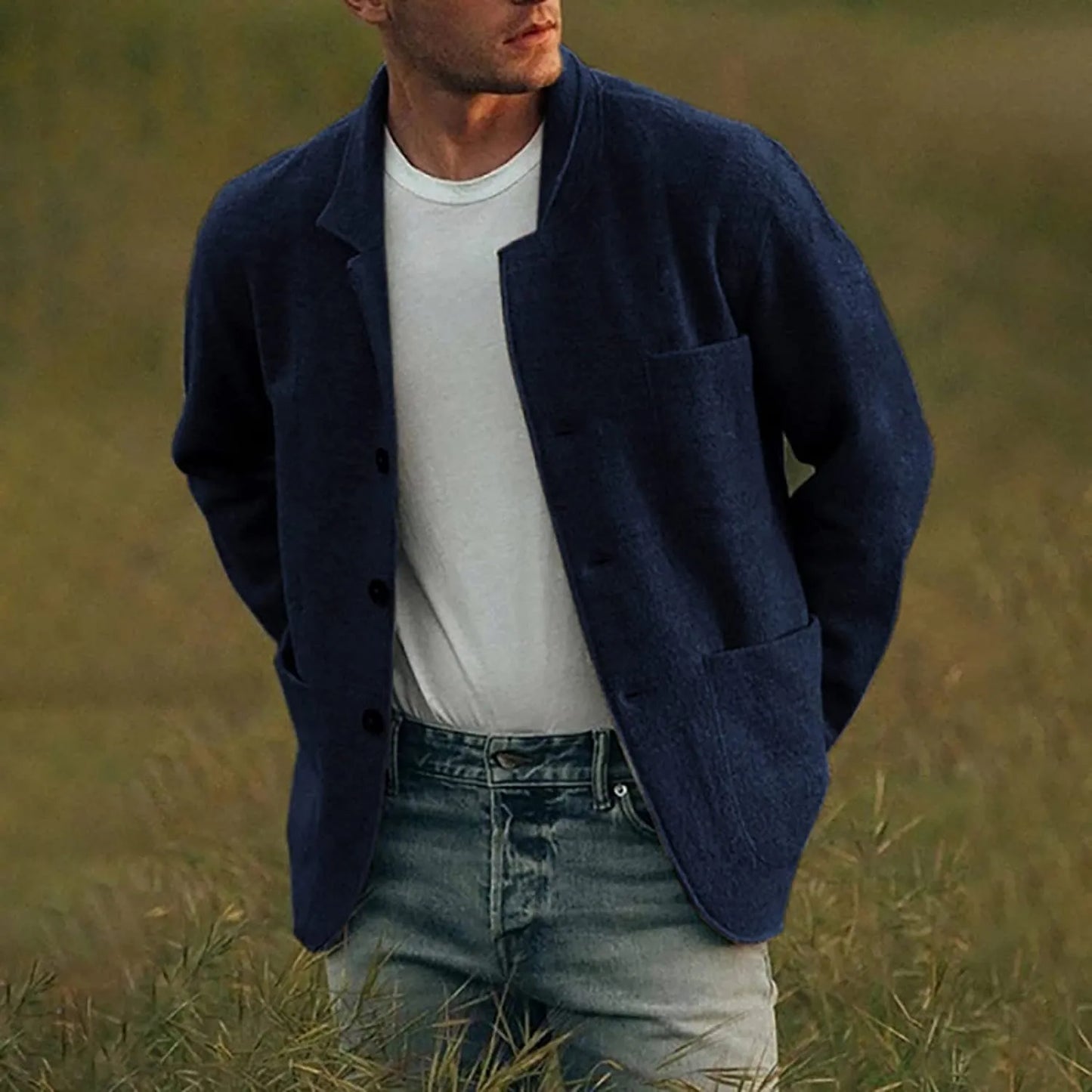 Elegant herreblazer med lommer