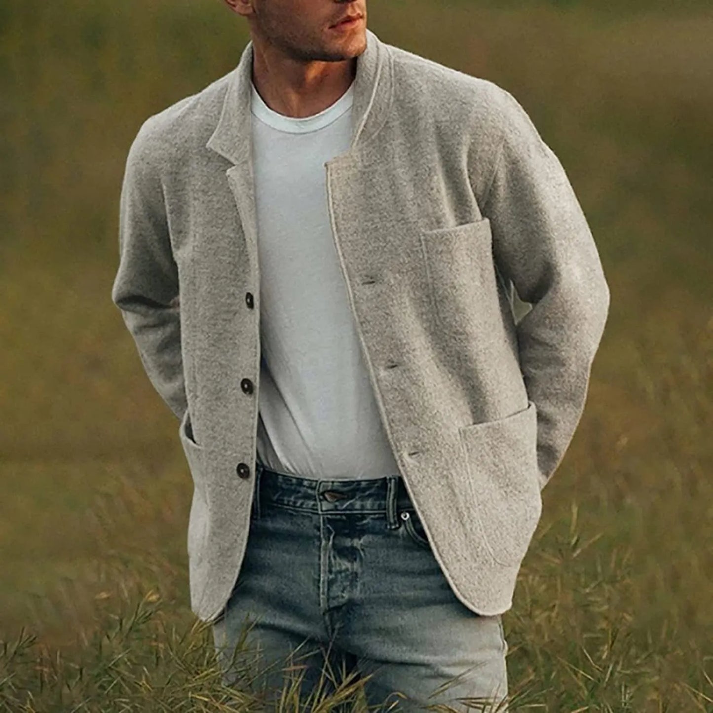 Elegant herreblazer med lommer