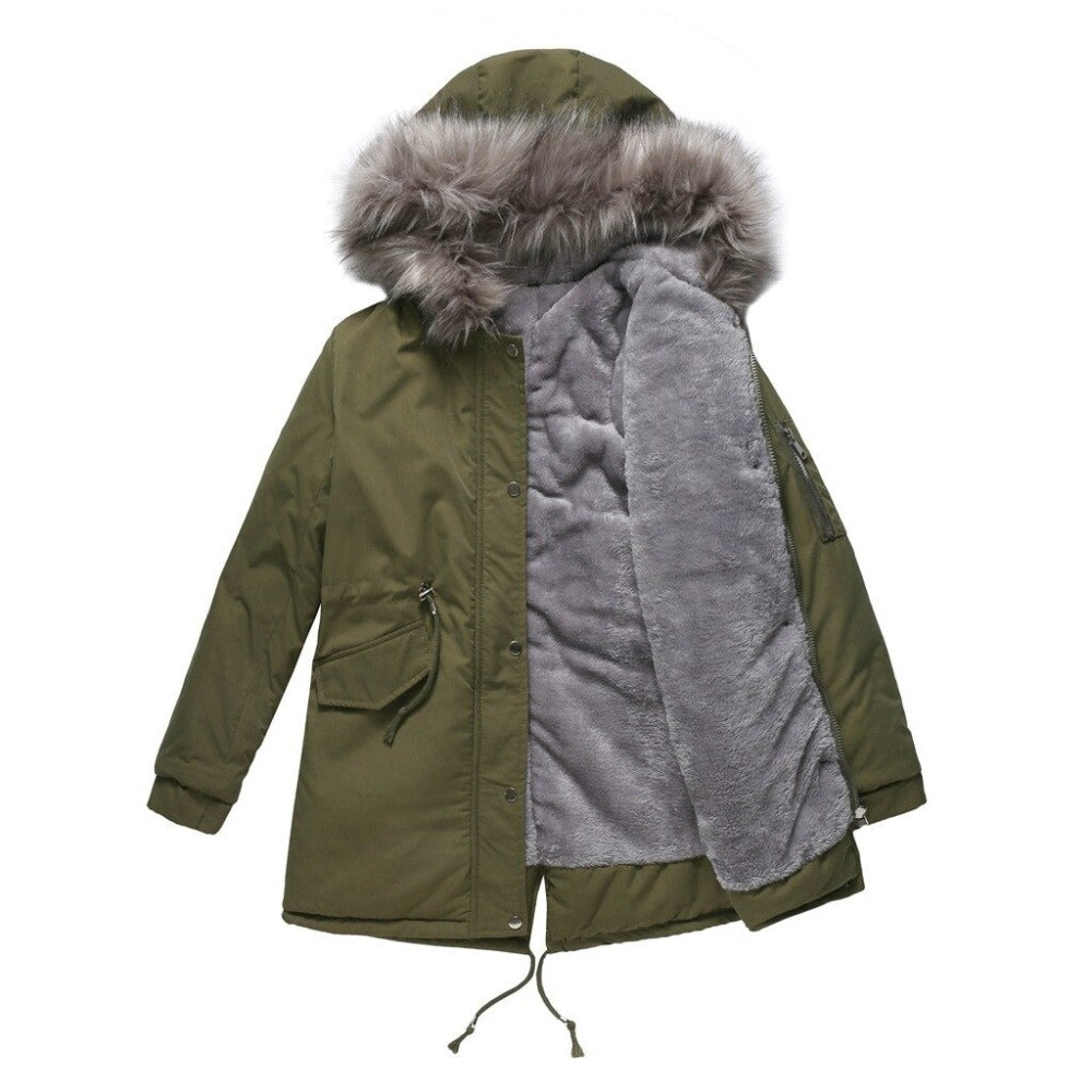 Elegant vinterparka med praktiske lommer