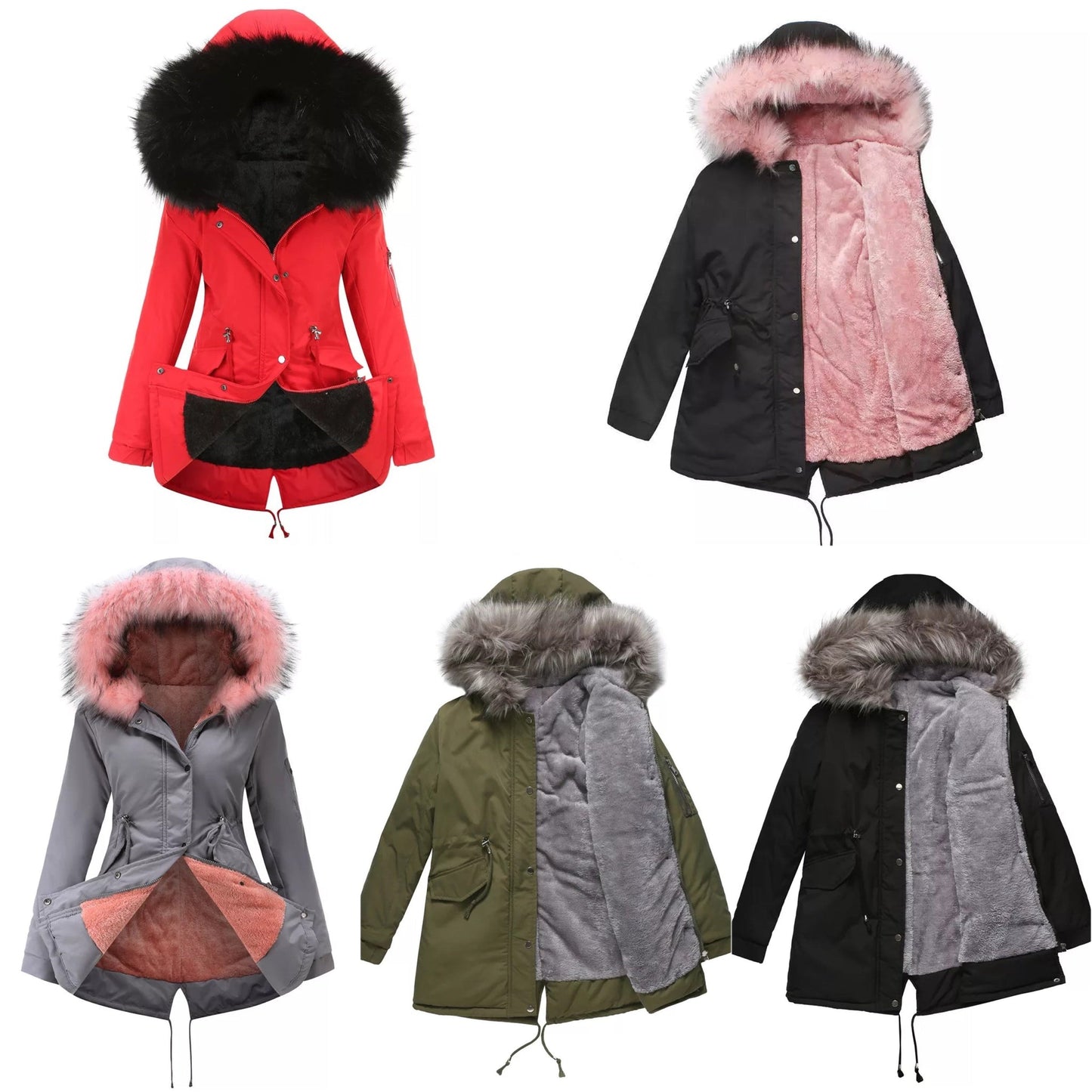 Elegant vinterparka med praktiske lommer