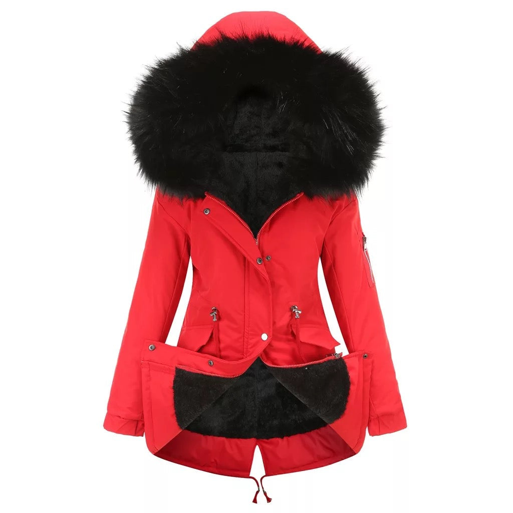 Elegant vinterparka med praktiske lommer