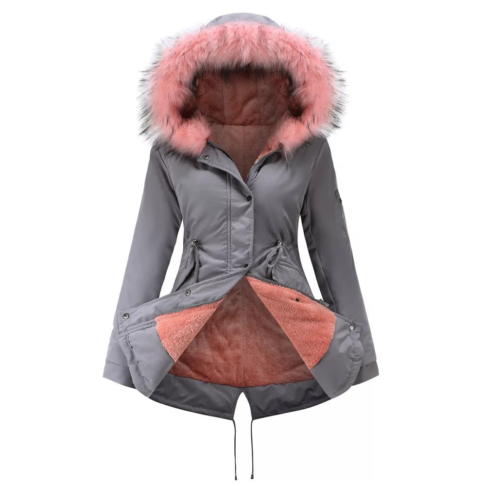 Elegant vinterparka med praktiske lommer