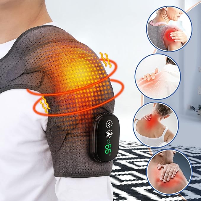 Elektrisk opvarmet skuldermassageapparat