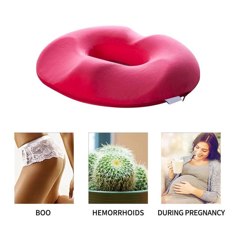Ergonomisk donut-siddepude til trykaflastning og siddestøtte
