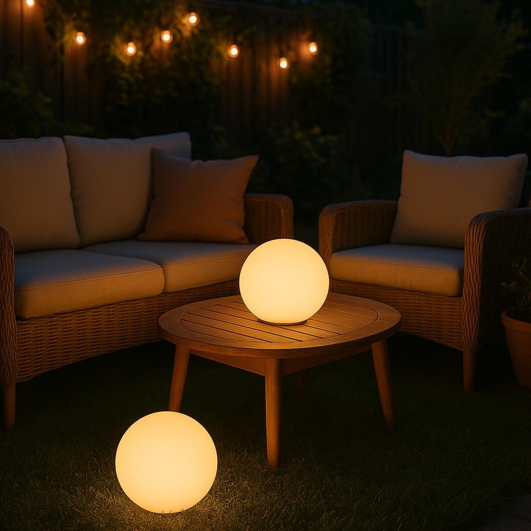 Farverig trådløs LED-bordlampe med fjernbetjening