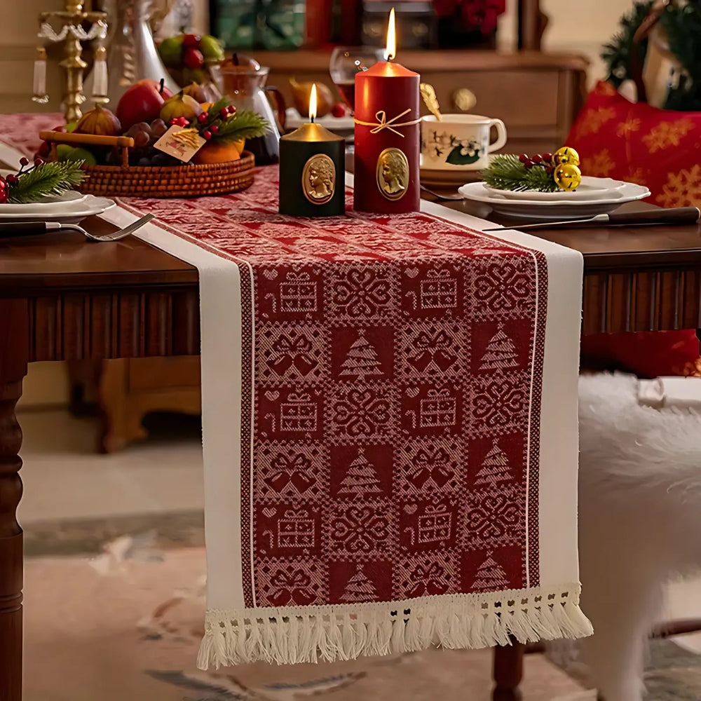 Festlig julebordløber med elg