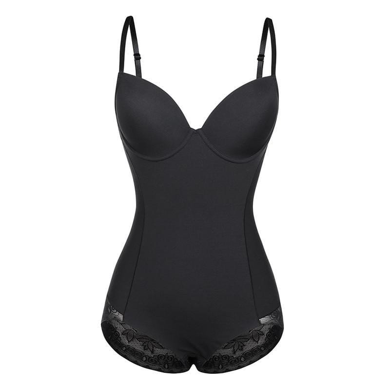 Figurformende bodysuit med blondekant til kvinder