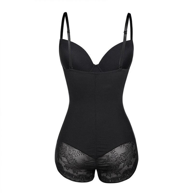 Figurformende bodysuit med blondekant til kvinder
