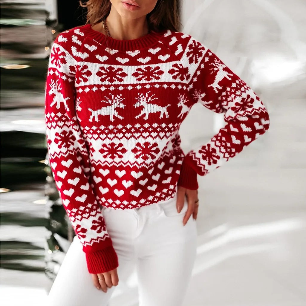 Figursyet julesweater til damer
