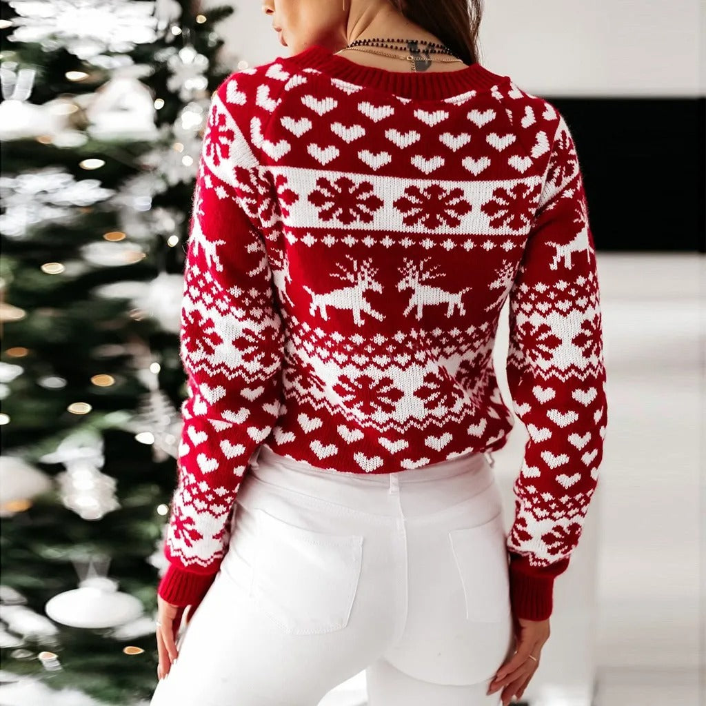 Figursyet julesweater til damer