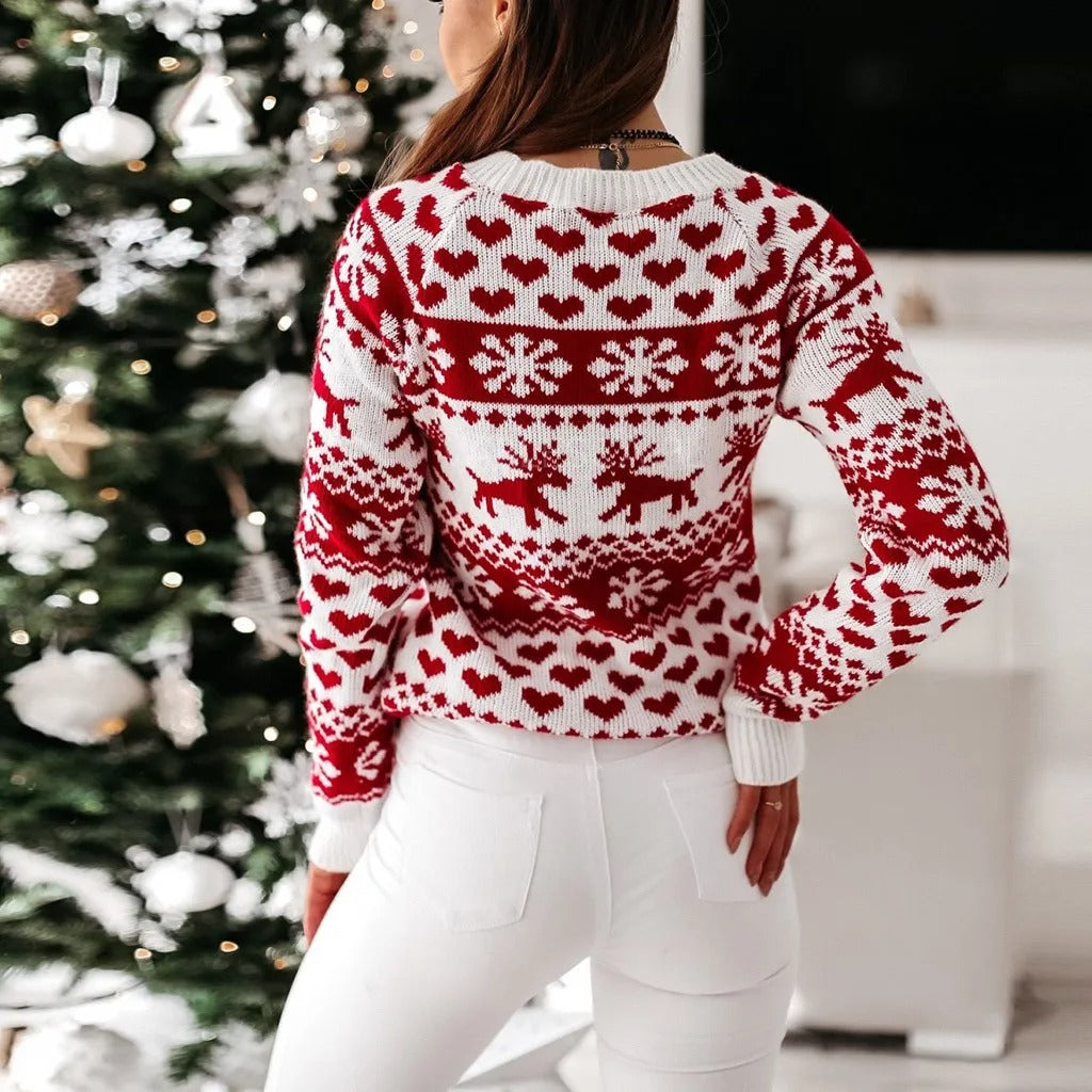 Figursyet julesweater til damer