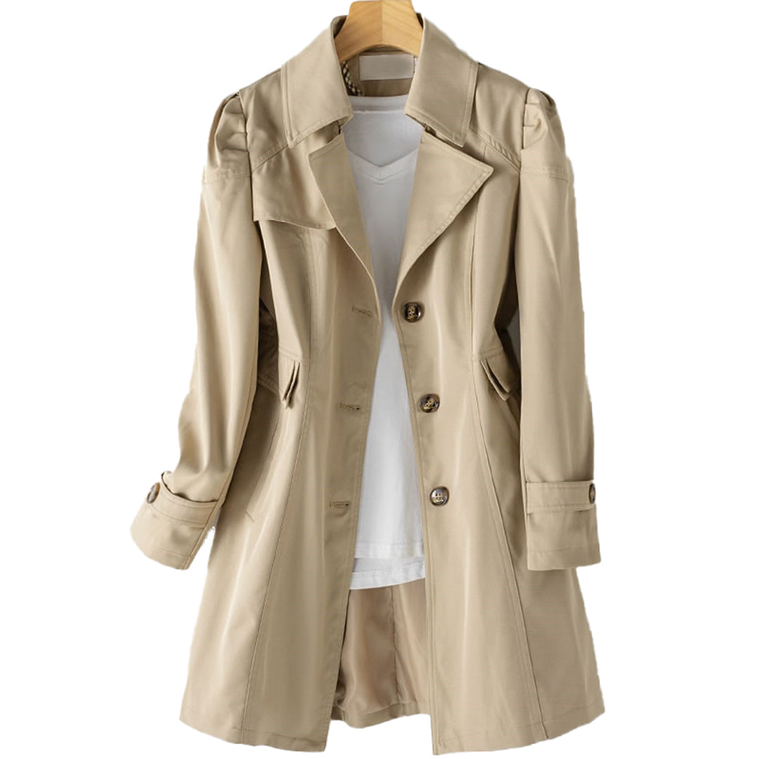 Figursyet trenchcoat med svaj til damer