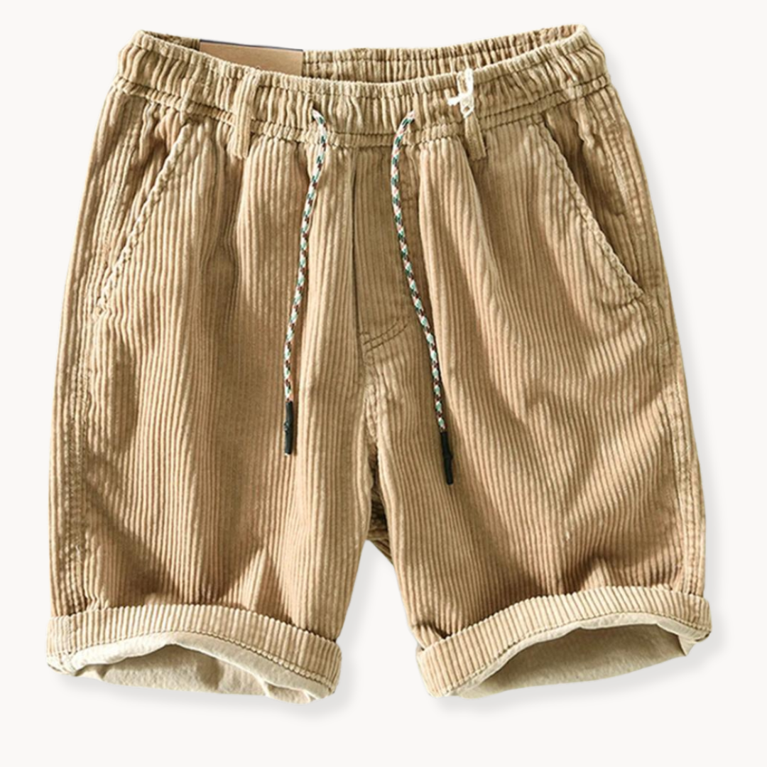 Fløjlsshorts med snøre til mænd
