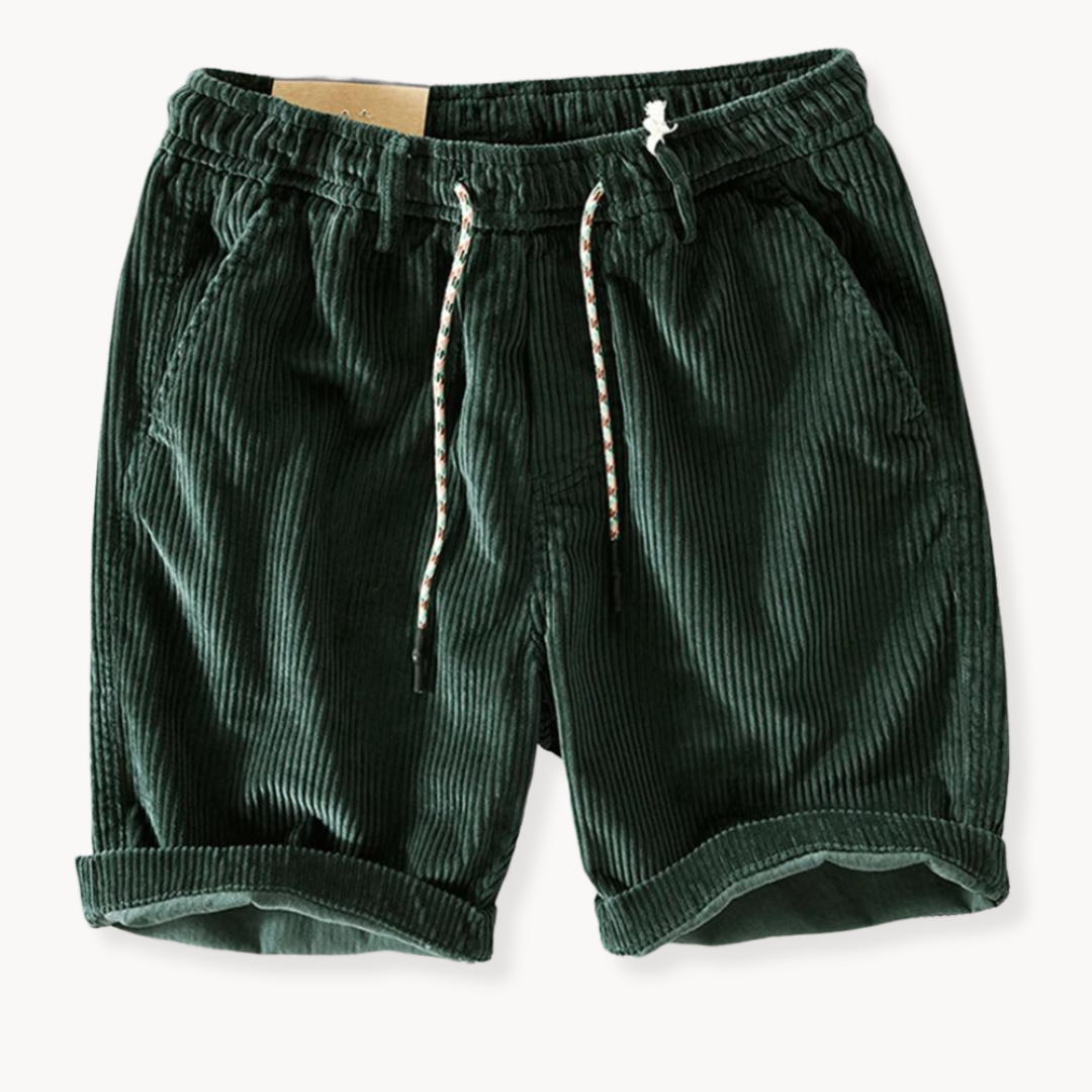 Fløjlsshorts med snøre til mænd
