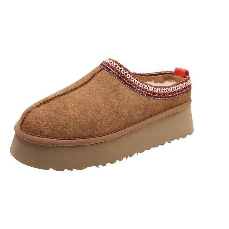 Fleeceforede slip-on-mules til damer til koldt vejr