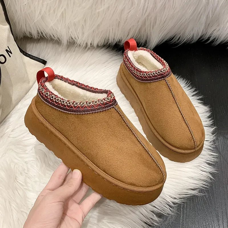 Fleeceforede slip-on-mules til damer til koldt vejr