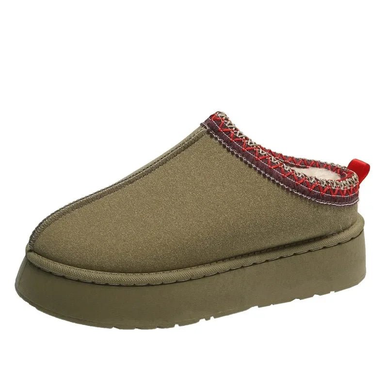 Fleeceforede slip-on-mules til damer til koldt vejr