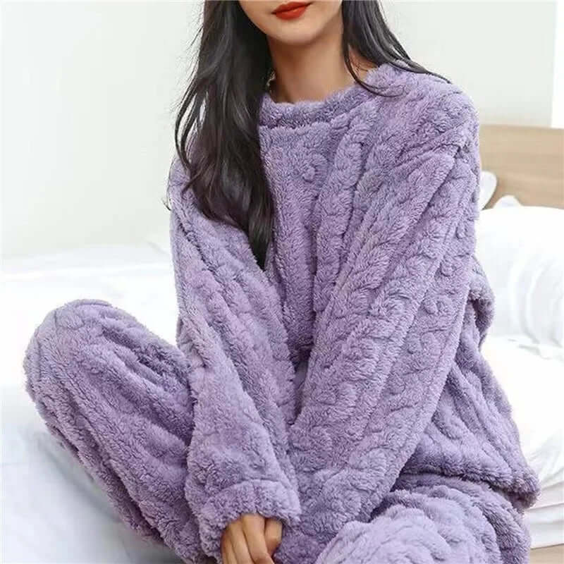 Fleecepyjamassæt til kvinder - Blødt og varmt loungewear