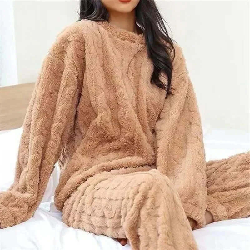 Fleecepyjamassæt til kvinder - Blødt og varmt loungewear