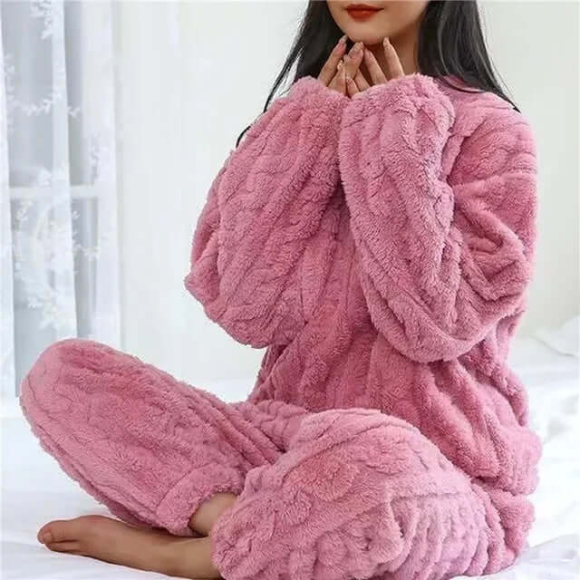 Fleecepyjamassæt til kvinder - Blødt og varmt loungewear