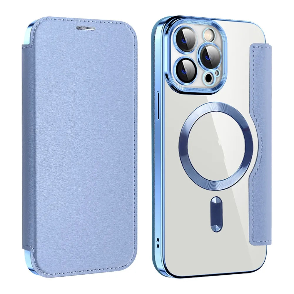 Flipcover med magnetfunktion til telefonen