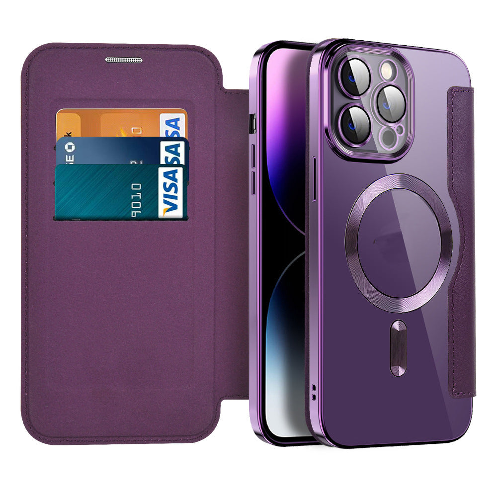 Flipcover med magnetfunktion til telefonen