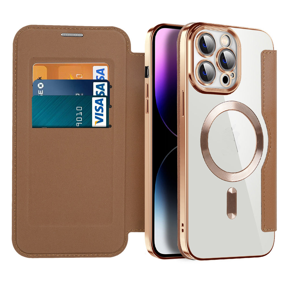 Flipcover med magnetfunktion til telefonen
