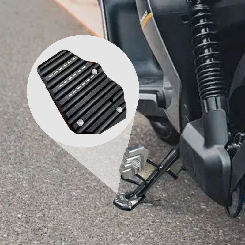 Forstørrelsesplade til motorcykelstøtteben